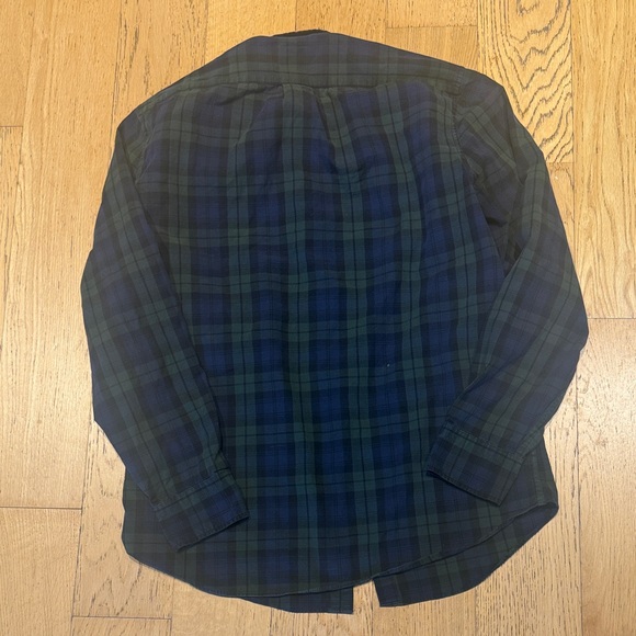 Classic Dark Blue and Green Checkered Shirt - Picture 4 of 4